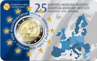 (023 Флам) Монета Бельгия 2019 год 2 евро "Европейский валютный институт. 25 лет"  Биметалл  Coincar
